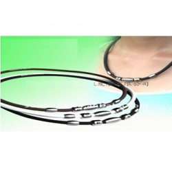 Silicone power necklace / titanium chain necklace with ion various color