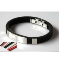 Biolife stainless Silicone health energy germanium anion fashion  bracelet